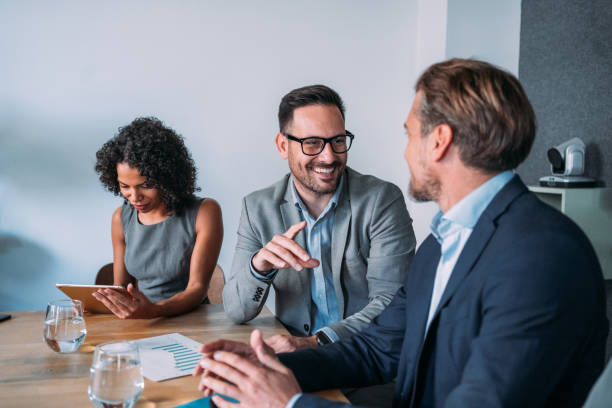 istock Business persons on meeting in the office. 1487838159