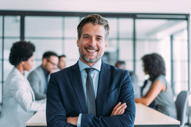 istock Successful businessman in the office. 1487838865