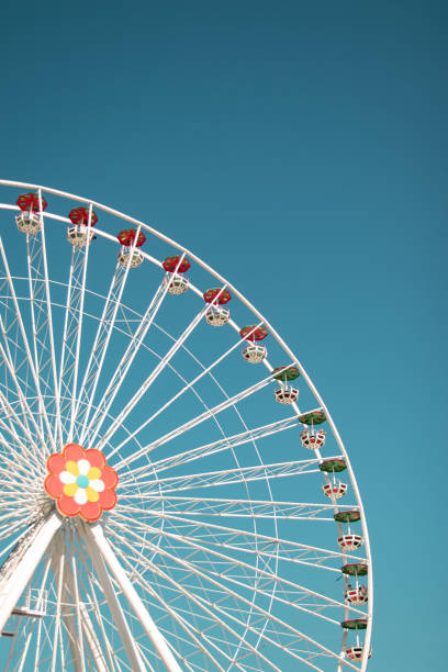 istock Ferris wheel and a clear blue sky 1487844783
