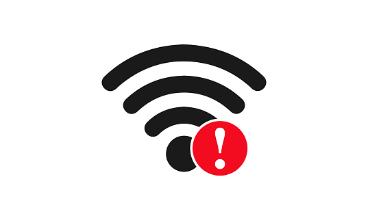 Offline wifi icon. Disconnected wireless network,Not connected signal wifi sign