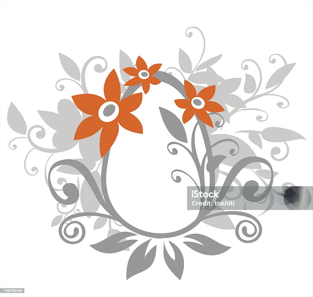 flowers and easter egg Easter egg and flowers on a white background. Celebration stock vector