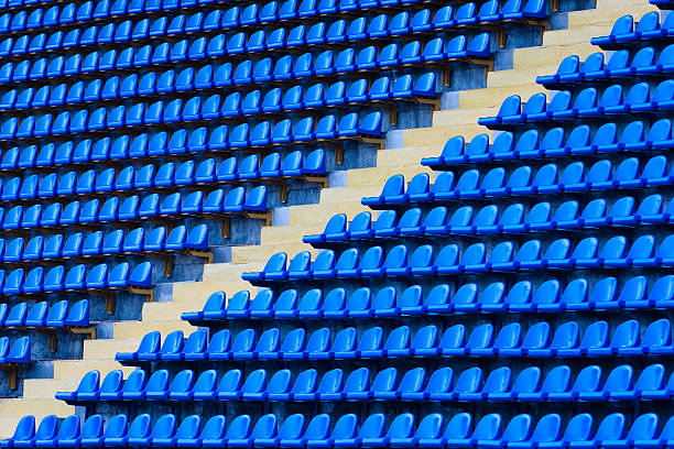 istock amphitheater of dark blue seats 148785323