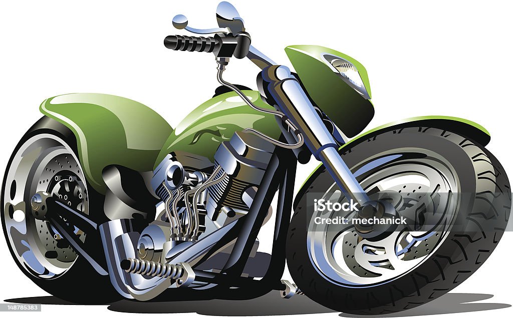 Cartoon Motorcycle Stock Illustration - Download Image Now - Bicycle,  Carburetor, Cartoon - iStock