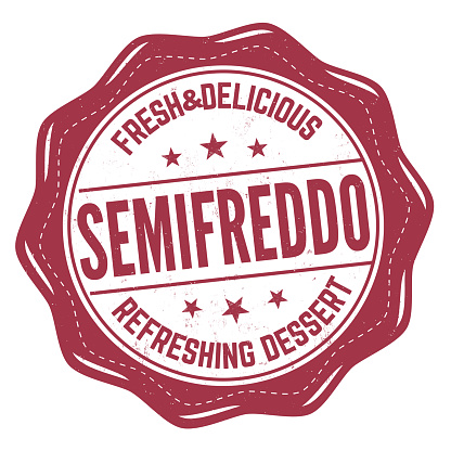 Semifreddo grunge rubber stamp on white background, vector illustration