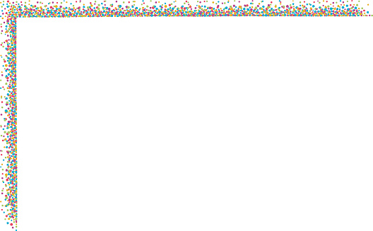L Shape Border Gradient Design Colorful Lshaped Border With Small Fading Dots Stock Illustration ...