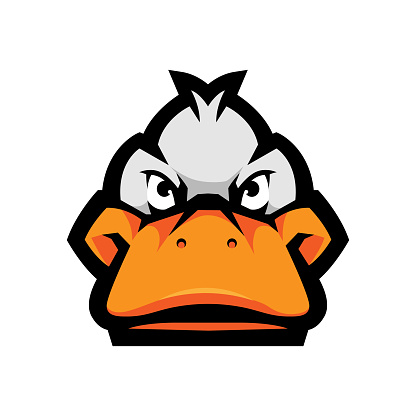 Duck head logo for sport or esport team. Ducks illustration design vector for gaming logos, badge, emblem, apparel, merchandise
