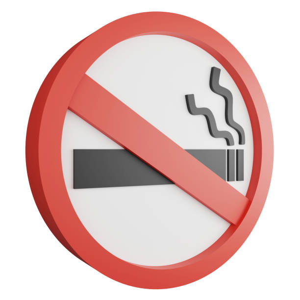 istock No smoking sign icon isolated on white background , 3D render red mandatory sign 1487869592