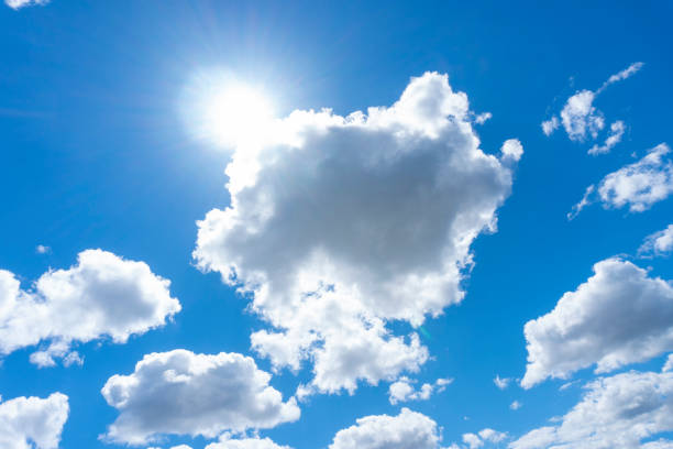 istock Beautiful blue sky with clouds in clear sunny weather 1487874068