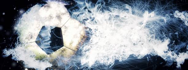 istock 3d illustration of a soccer ball exploding and spewing smoke 1487875303