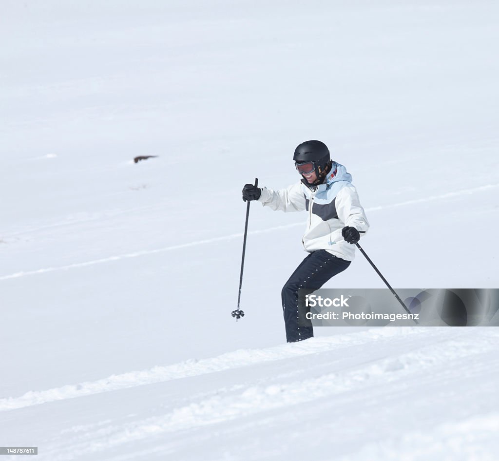 Frau Skifahren Pulverschnee, Colorado, USA, - Lizenzfrei Colorado - Westliche Bundesstaaten der USA Stock-Foto