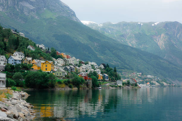 Scenic view of lake in Norwegian mountains