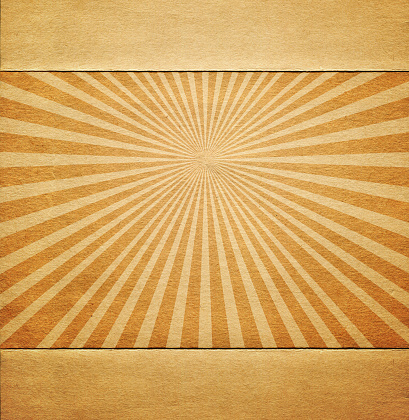 Retro paper with sunbeam background textured.