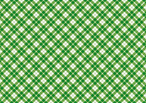 Vector illustration of green plaid background vector illustration material
