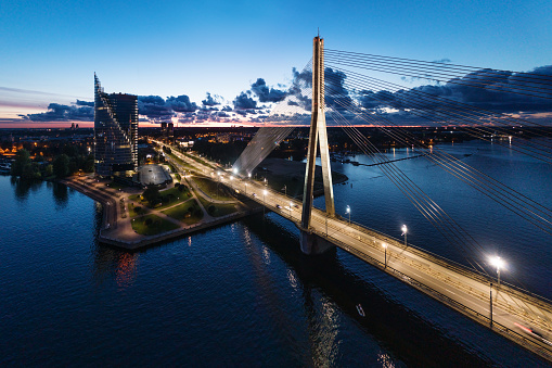 River Daugava in Riga, Latvia