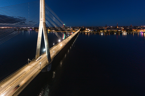 River Daugava in Riga, Latvia