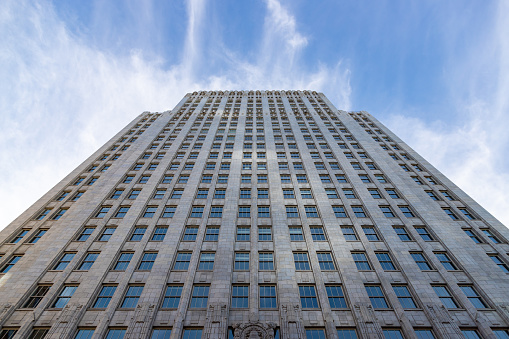 Residential Building, Central Park, Manhattan, NYC. COVID-19: Stay Home concept.