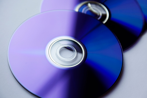 Compact Disc in white Background.