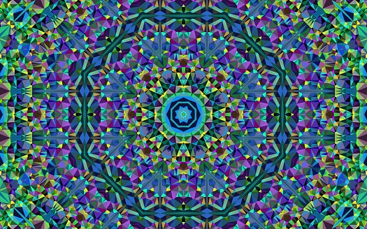 great collection abstract kaleidoscope, lime green, forest green, emerald green. Good for symmetrical, floral, or paisley patterns with shades of green. Fit for painting, backdrop, wall art, canvas.