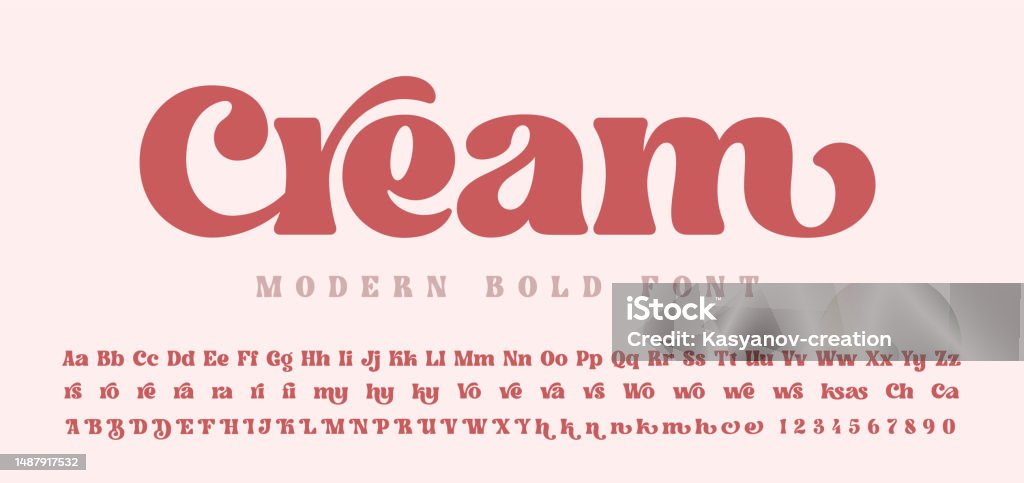 An elegant bold font with a big set of ligatures - Royalty-free Texto datilografado arte vetorial An elegant bold font with a big set of ligatures - Royalty-free Texto datilografado arte vetorial