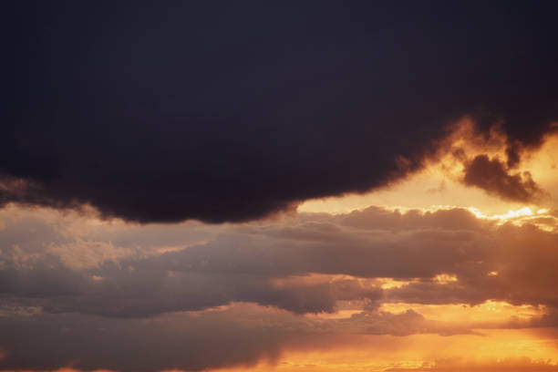 istock Evening sky transformed into a canvas of darkness as the sun disappeared from view. 1487920929