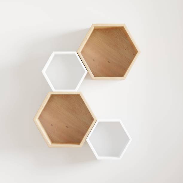 istock 3D rendering of modern hexagon shelves on the wall with copyspace 1487920981