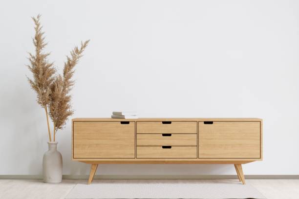 istock 3D rendering of a small minimalistic drawer in a modern living room 1487921015
