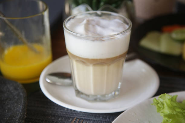 istock A cup of italian latte on the table 1487924632