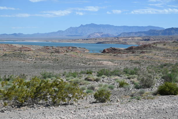 istock The water left in Echo Bay during a prolonged drought April 2023. 1487930860