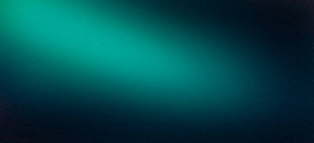 istock Dark color gradient background, green blue lights on grainy black backdrop, noise texture effect, webpage header design 1487935187