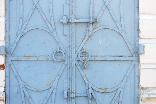 old metal retro door