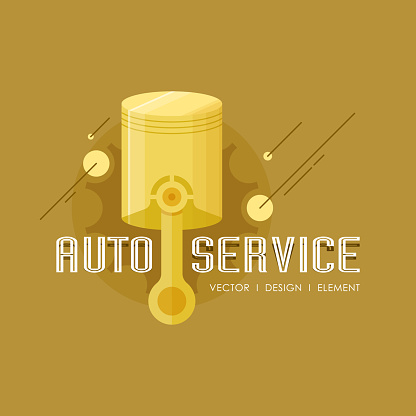 Automotive parts, automobile detail and repairing car, vector design and illustration