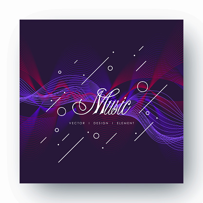 Sound wave vector abstract background. Music radio wave. Sign of audio digital record, vibration, pulse and music soundtrack stock illustration