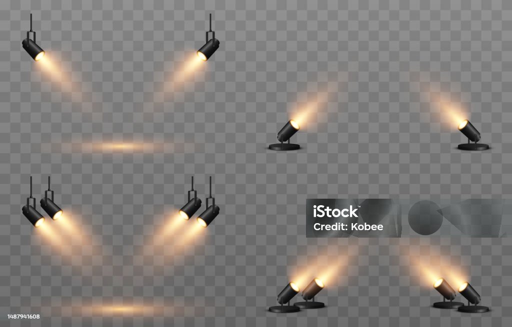Vector Light Source Vector Set Of Light Source Light From A Spotlight Studio Studio ...
