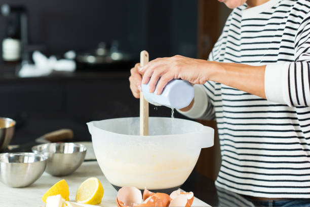 istock Woman hands kneading the dough while cooking apple pie 1487948656