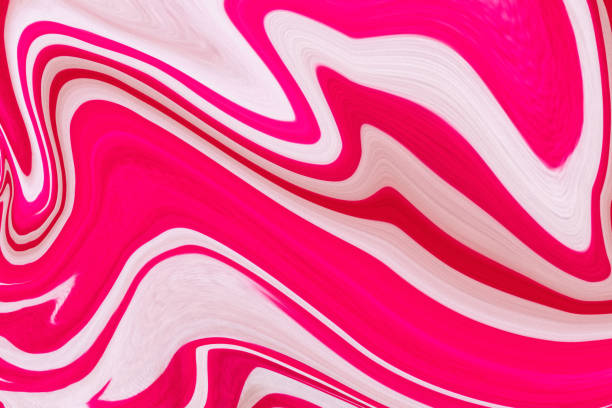 istock Pink and white acrylic pour color liquid marble texture. 1487949055