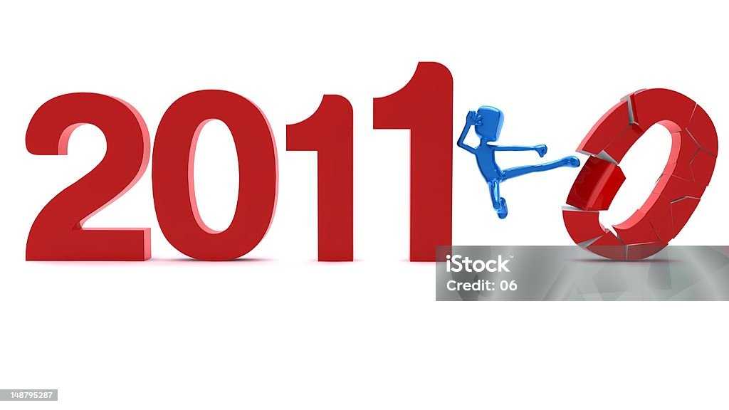 Bienvenido 2011 & buena hasta luego de 2010 - Foto de stock de 2010 libre de derechos