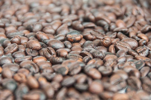 Coffee beans with customizable space for text or ideas. Copy space and coffee concept.