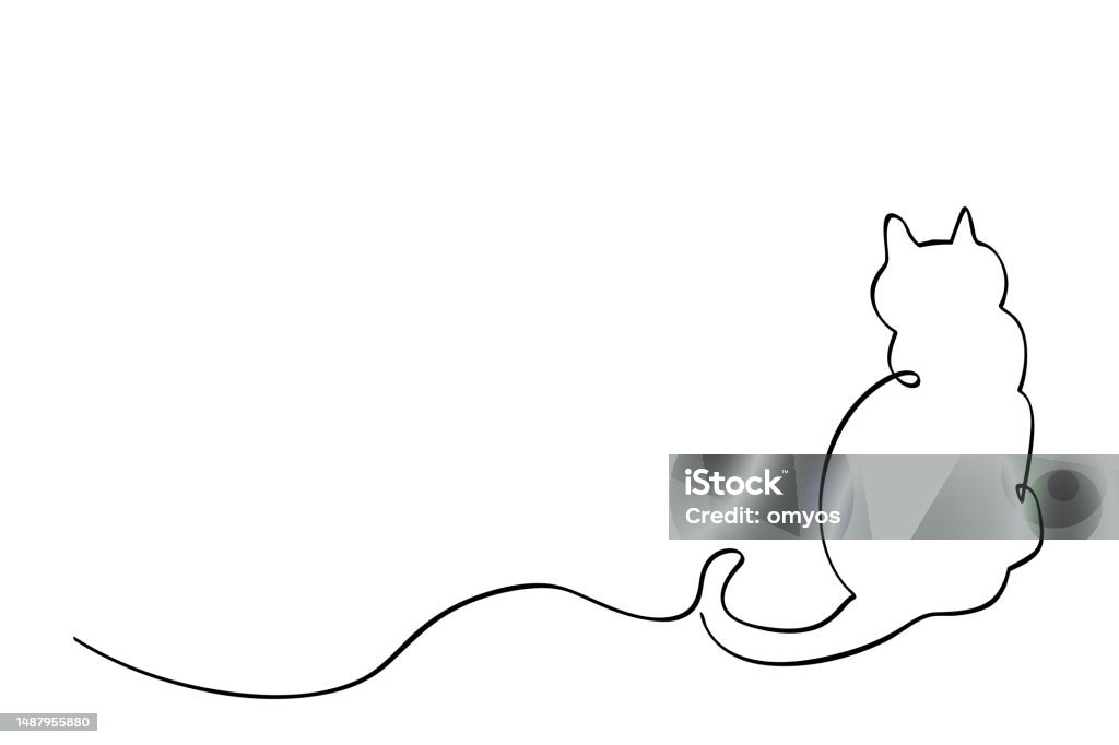 Back Simple Image Back Pose Simple Vector Sketch Single One Atau Continuous Line ...