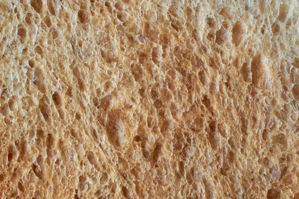 Photo of surface of bread crusts, full frame background
