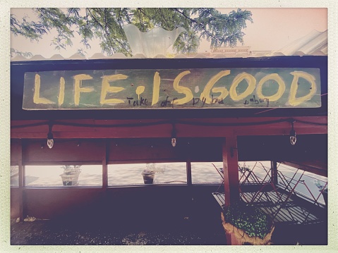 Hand Painted Life Is Good Sign