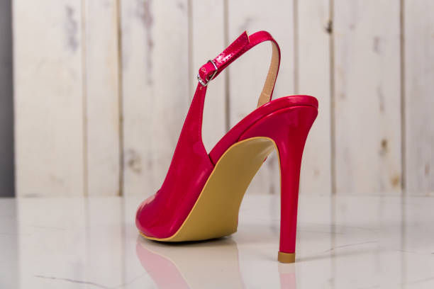 istock Glossy High Heels Shoes on white background 1487960123