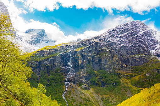 Norway. Jostedalsbreen National Park. Briksdalsbreen glacier