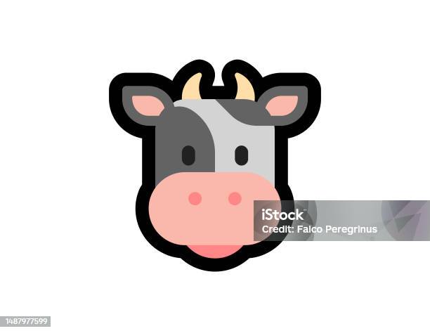 Meme Sticker Sapi Ikon Vektor Sapi Ilustrasi Emoji Wajah Sapi Emotikon Vektor Kepala Sapi ...