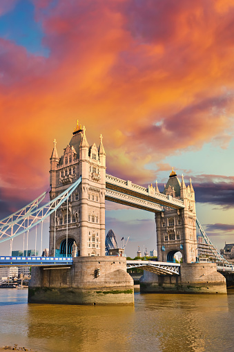 Tower bridge at sunset, London