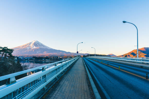 Mount Fuji and the long bridge of Japan
