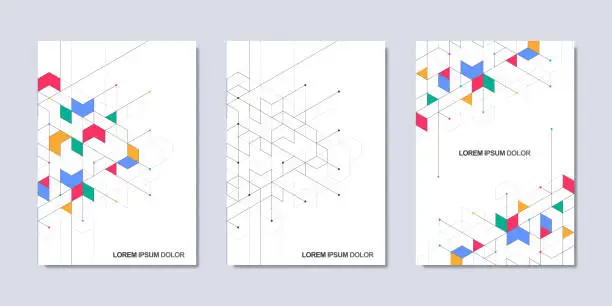 Vector illustration of Creative idea of modern design with abstract geometric background. Minimalistic vector texture with polygonal pattern. Template for cover brochure, layout, flyer, book, banner
