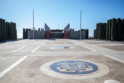 Riverside, CA USA - Feb 20, 2023: Veterans Memorail Cemetery