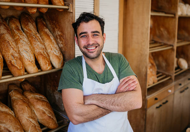 istock Portrait of a man working in bakery 1487992133