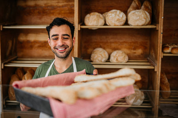 istock Portrait of a man working in bakery 1487993027