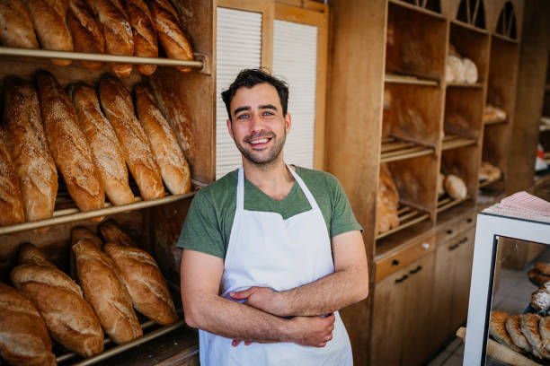 istock Portrait of a man working in bakery 1487993303